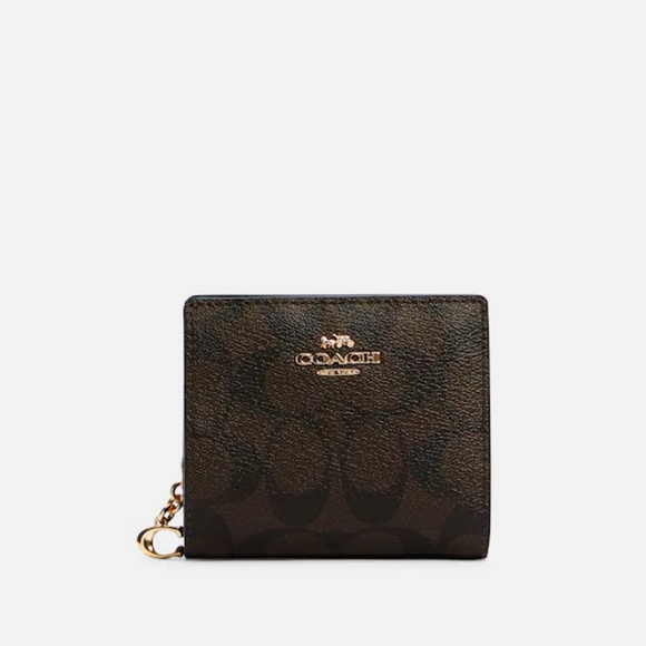 Coach Snap Wallet In Signature Canvas - Picture 6 of 6